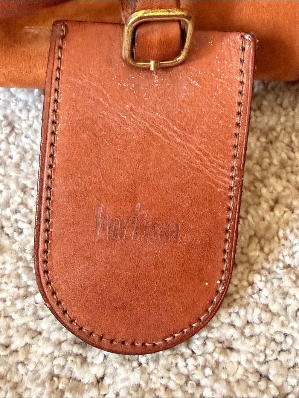 Timberland Suede Duffel Bag in Rust Brown with Leather Trim